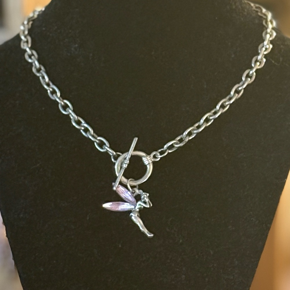 Silver Fairy Pendant Necklace